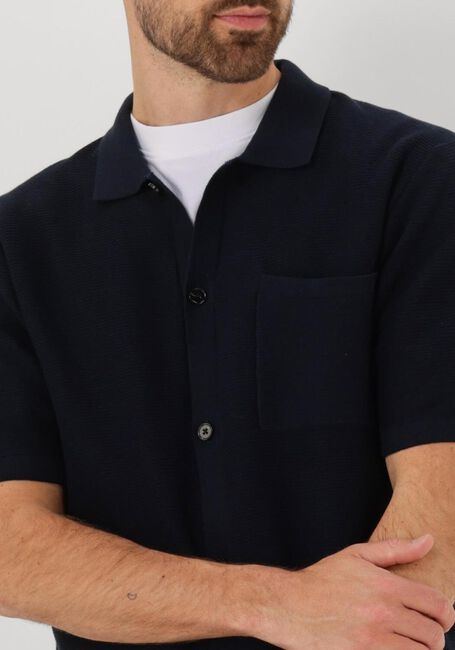 ANERKJENDT Polo AKSVEND S/S KNIT SHIRT Bleu foncé - large