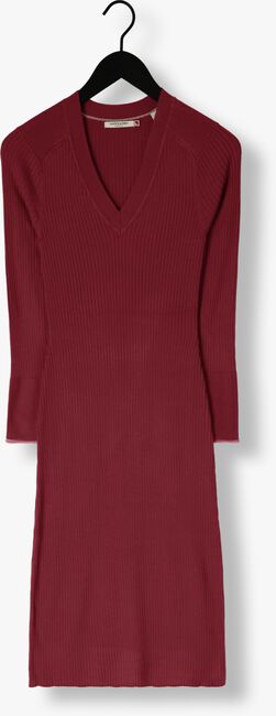 Bordeaux SCOTCH & SODA Midi jurk SKINNY RIB V NECK DRESS - large