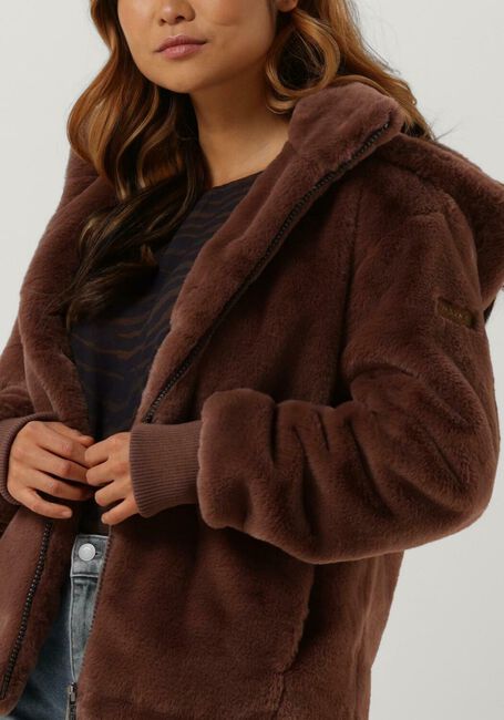 MOSCOW Manteau en fausse fourrure EVELYN Bordeaux - large