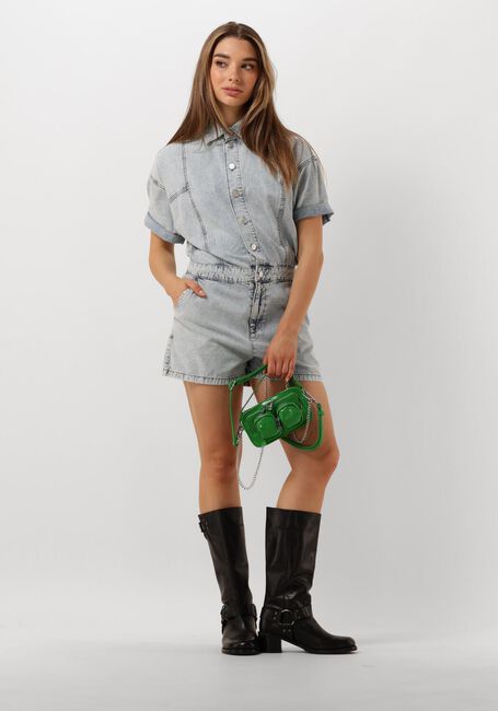 Blauwe ALIX THE LABEL  LADIES WOVEN DENIM PLAYSUIT - large