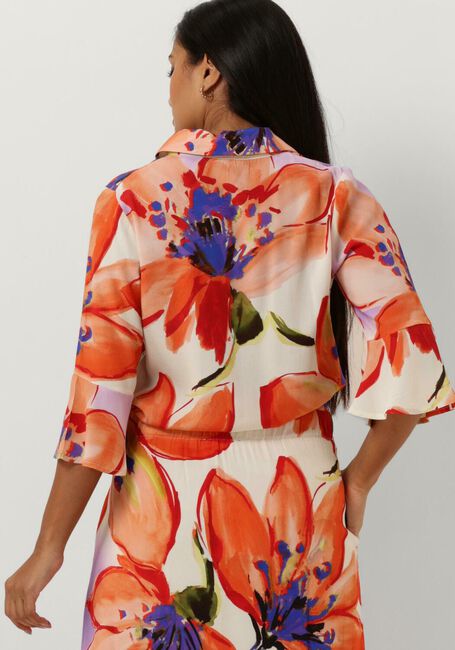 Oranje JANSEN AMSTERDAM  WBF773 WOVEN PRINT BLOUSE 3/4 SLEEVE - large
