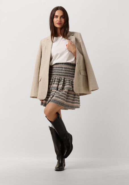 NEO NOIR Mini-jupe CARIN STITCH PRINT SKIRT Blanc - large