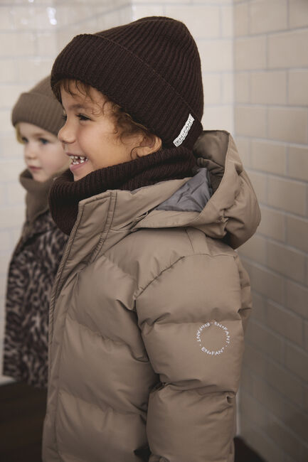 ENFANT Veste matelass&eacute; JACKET QUILT SOLID en marron - large