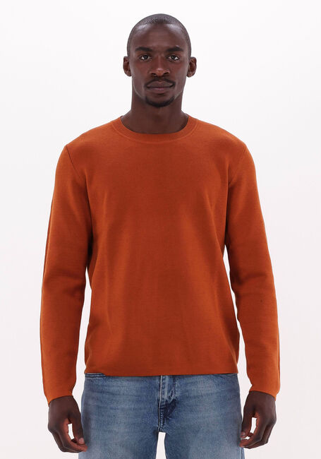 SELECTED HOMME Pull SLHMARTIN LS KNIT CREW NECK W en marron - large