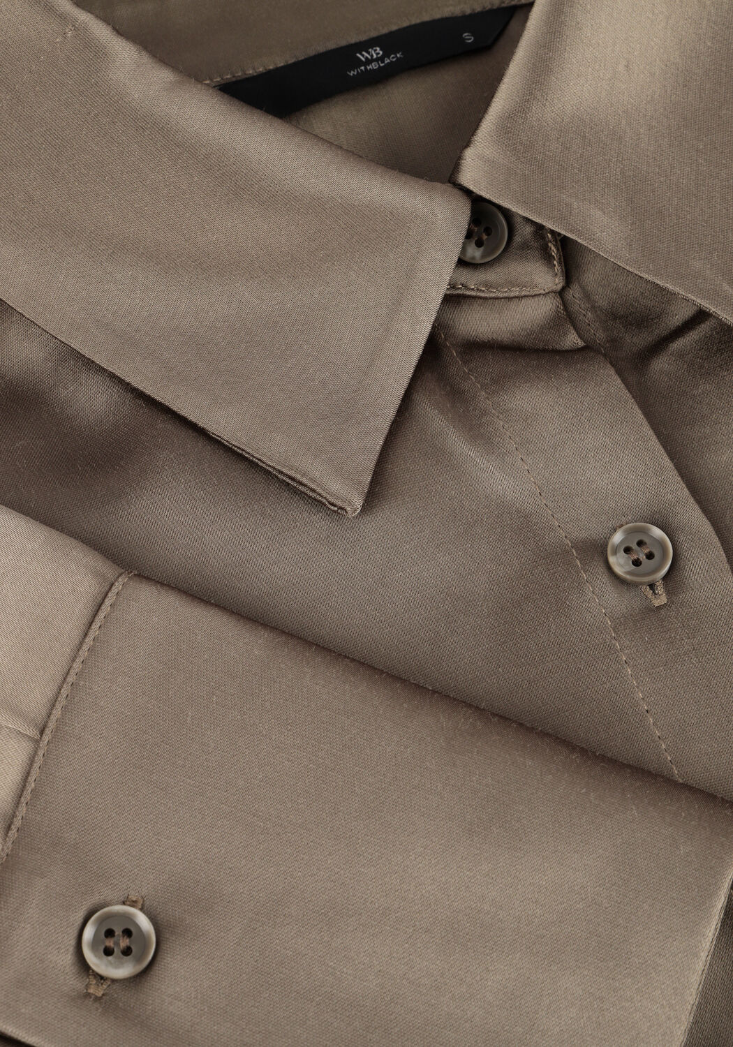 WITHBLACK WBLMILAN SATEEN LS SHIRT Blouses en marron - large