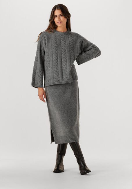 MOS MOSH Pull MMBRYNDIS CREWNECK KNIT en gris - large