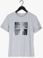 SUMMUM T-shirt TEE SKYSCRAPER ARTWORK COTTON  en gris