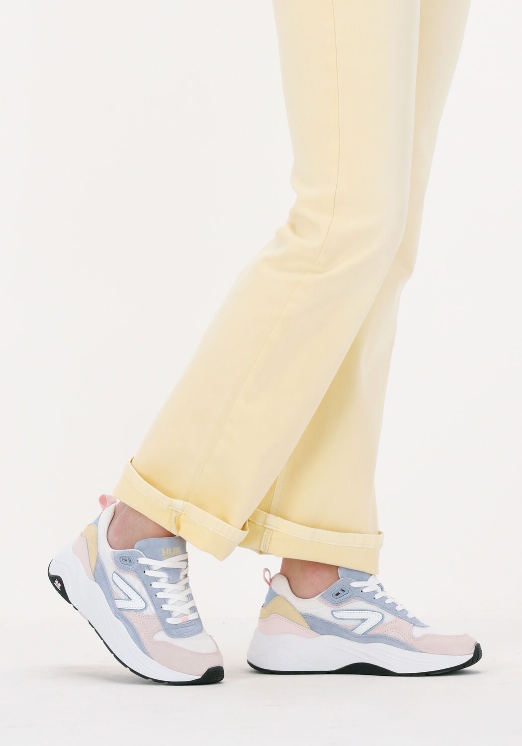blauwe hub lage sneakers glide z