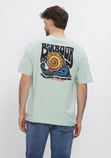BARBOUR T-shirt FROME RELAXED GRAPHIC Bleu clair - large