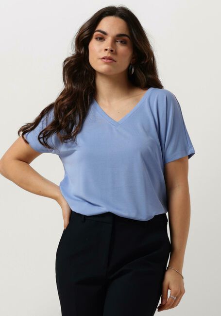 MSCH COPENHAGEN T-shirt MSCHFENYA MODAL V NECK TEE Bleu foncé - large