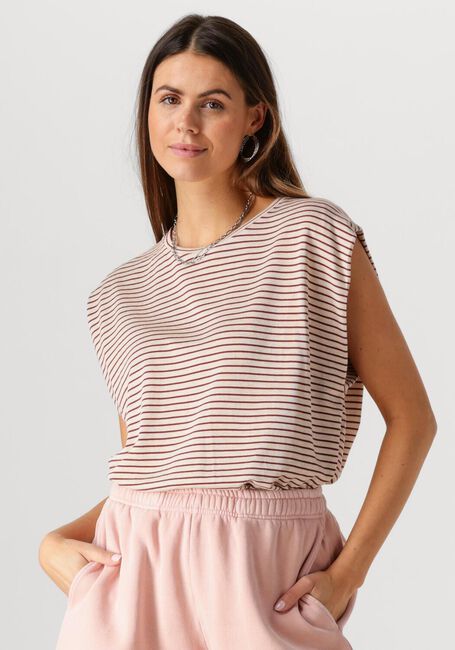 Beige BY-BAR T-shirt DIEDE SMALL STRIPE TOP - large