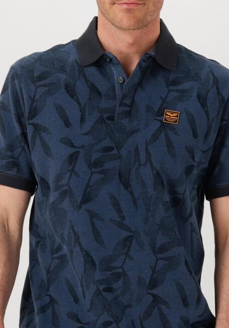 PME LEGEND Polo TWO TONE PIQUE PRINTED en bleu - large
