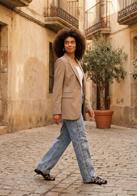 Y.A.S. Straight leg jeans YASEYLA HW DENIM JEANS S en bleu - large