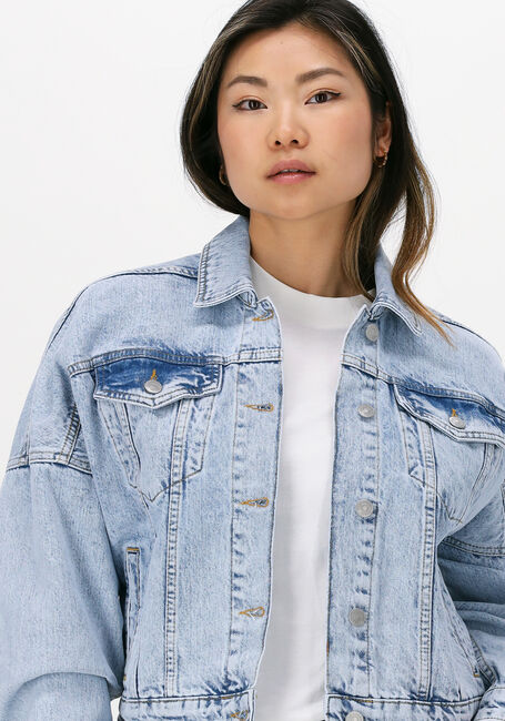 Blauwe COLOURFUL REBEL Spijkerjas ADELE DENIM JACKET - large