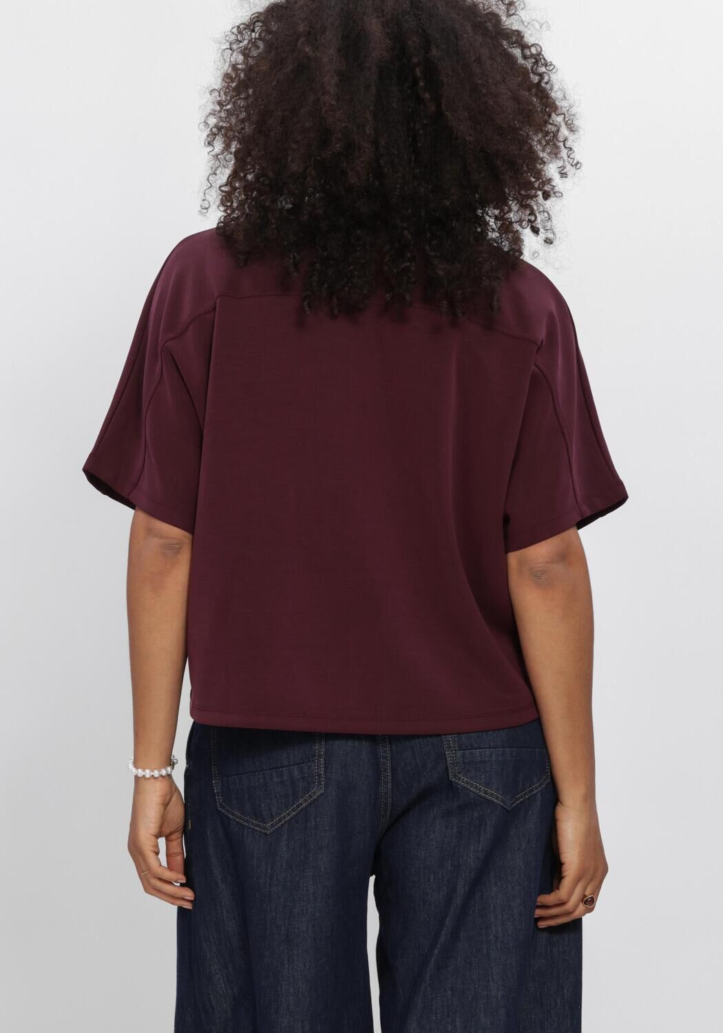 SUMMUM Haut BOXY TOP SOFT SCUBA Bordeaux - large