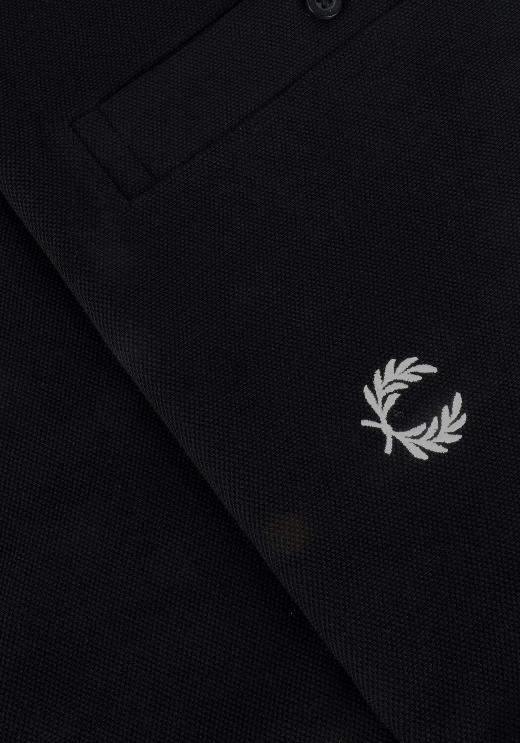 Zwarte FRED PERRY Polo LS TWIN TIPPED SHIRT - large
