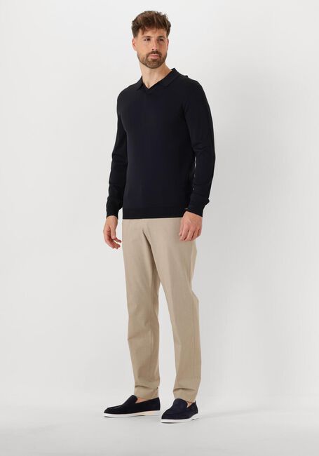 GENTILUOMO Pull POLO NO BUTTON LS K2039-260 Bleu foncé - large