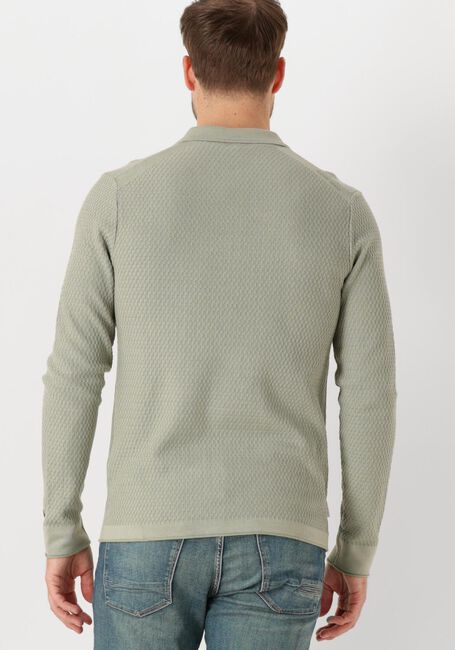 CAST IRON Polo LONG SLEEVE POLO COTTON MODAL en vert - large