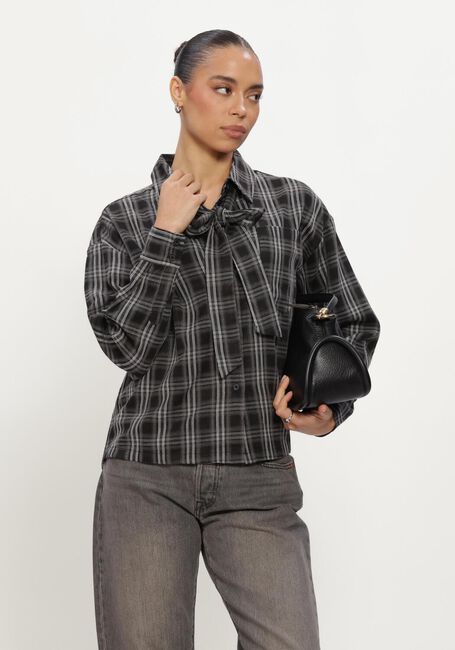 SIMPLE WV-PL-VISCO-CHECK-26-3 Blouses en noir - large