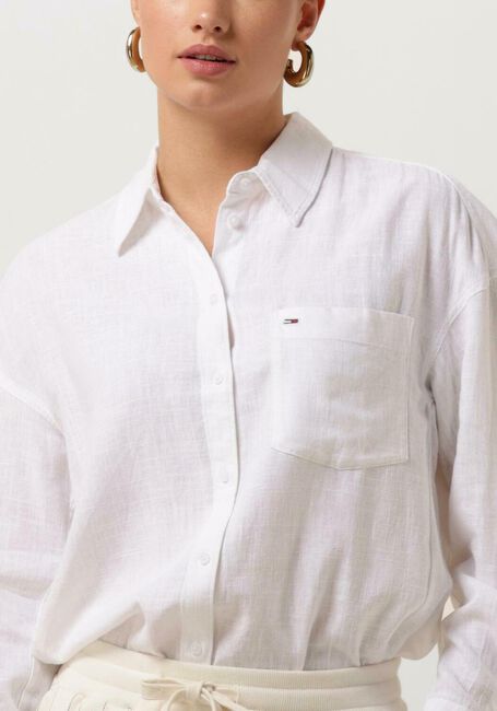 TOMMY JEANS TJW SP OVR LINEN SHIRT Blouses en blanc - large