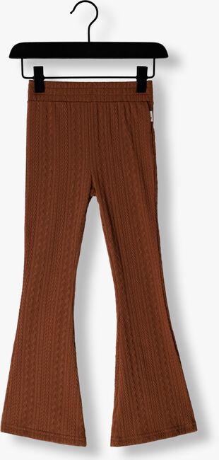 MOODSTREET Pantalon évasé KNITTED FLARE PANT en marron - large