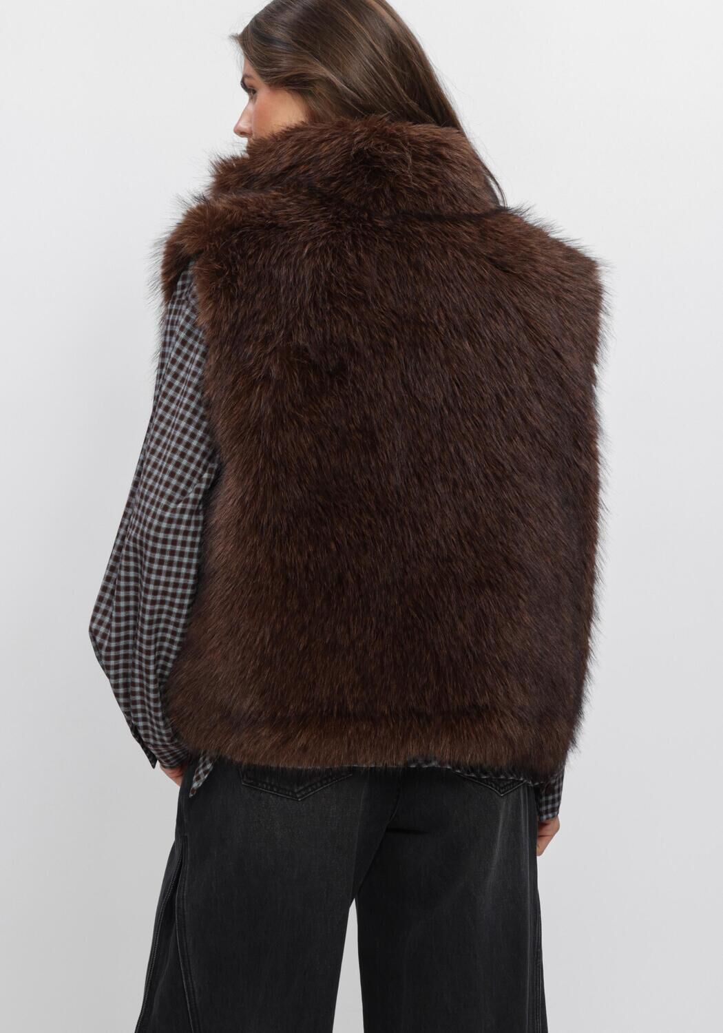 ELEH Gilet EFW260129 en marron - large