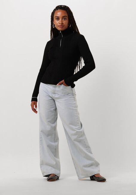 Zwarte MODSTRÖM Tops & T-shirts KRISSAMD ZIP T-NECK - large