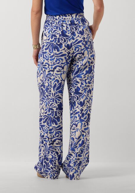 JANSEN AMSTERDAM Pantalon large WBF429 WOVEN PRINTED WIDE LONG PANTS en bleu - large