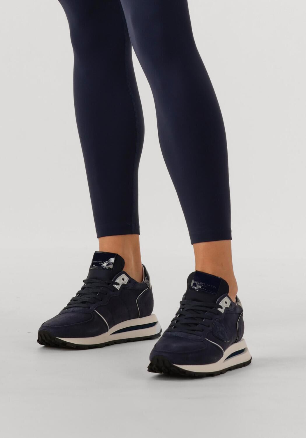 Blauwe PHILIPPE MODEL Sneakers TROPEZ HAUTE LOW WOMAN - large