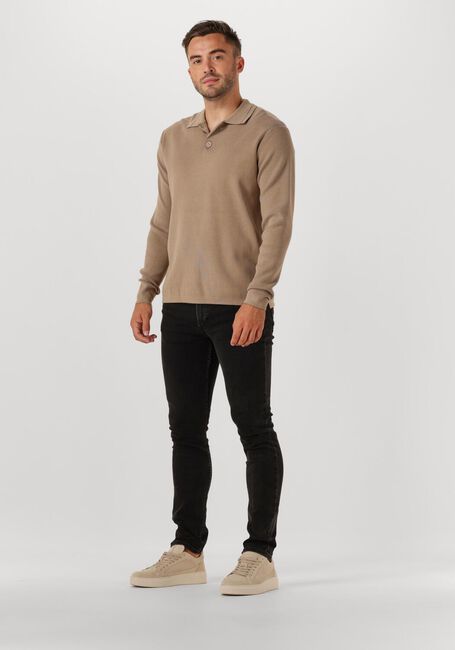 Beige PURE PATH Trui REGULAR POLO FIT KNITWEAR - large