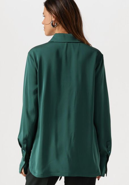 Groene VANILIA  SATIN WRAP BLOUSE - large