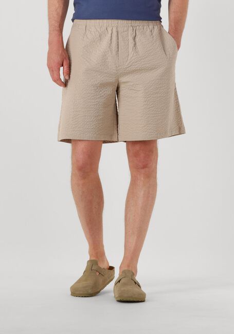 Beige SELECTED HOMME Korte broek SLHLOOSE-ACE SEERSUCKER STRING SHORTS - large