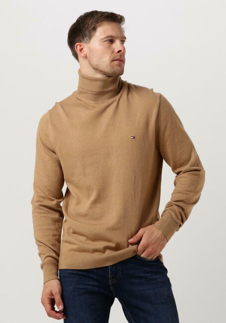 TOMMY HILFIGER Col roulé PIMA ORG CTN CASHMERE ROLL NECK en marron - large