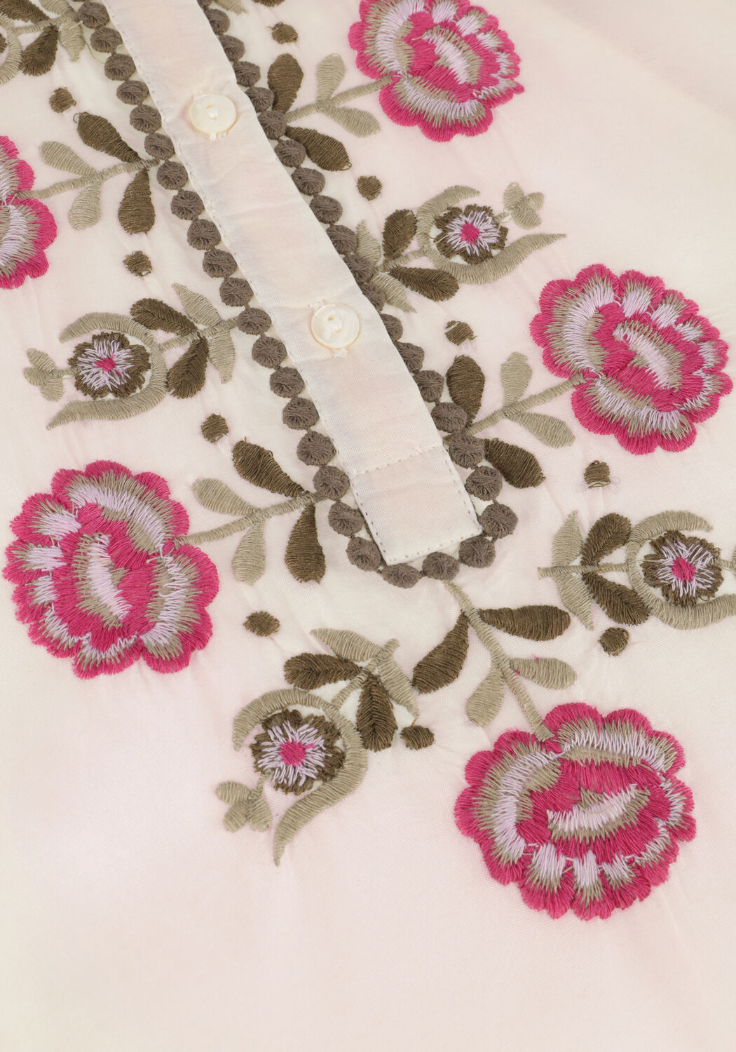 SUMMUM TOP FLOWER EMBROIDERY Blouses Blanc - large