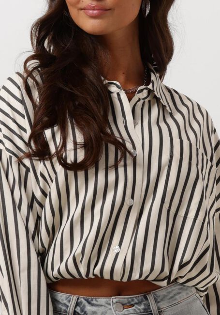 Ecru CATWALK JUNKIE  CROPPED BUTTON UP BLOUSE - large