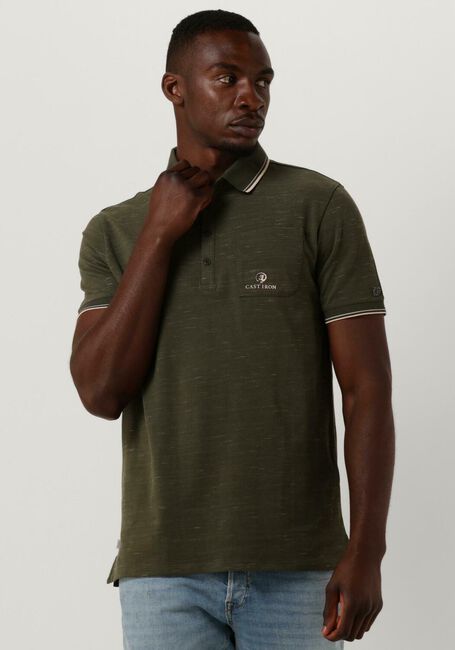 CAST IRON Polo SHORT SLEEVE POLO INJECTED COTTON PIQUE en vert - large