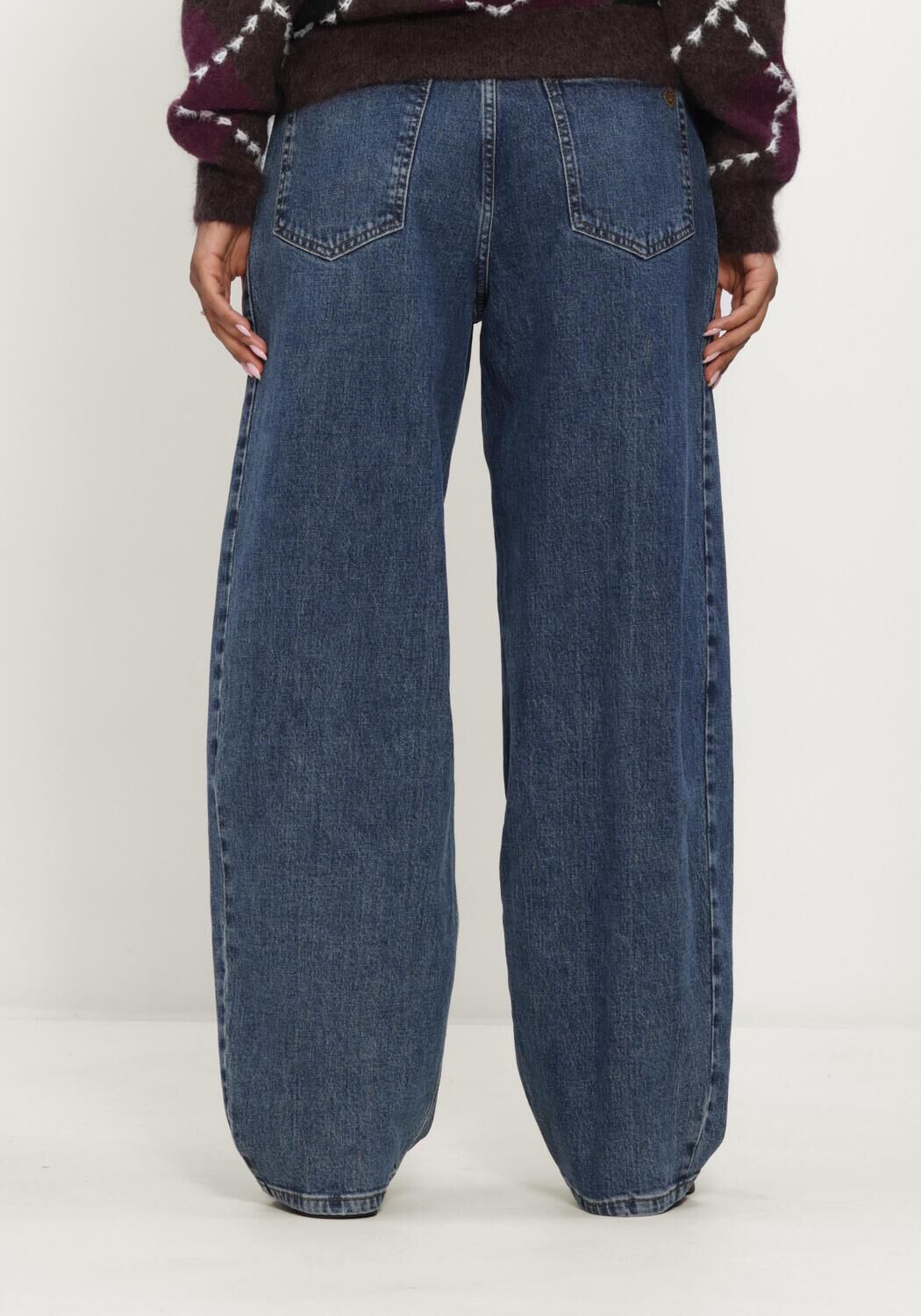 STUDIO ANNELOES Pantalon large Frenkie balloon trousers en bleu - large