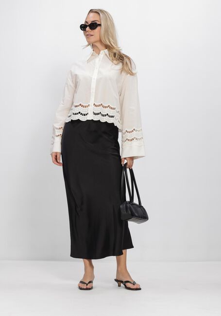 Zwarte NEO NOIR Maxirok VICKY HEAVY SATEEN SKIRT - large