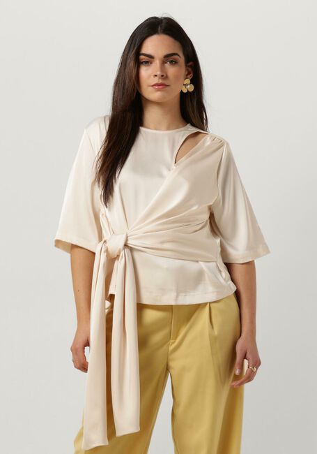 GESTUZ Haut HARPER KNOT BLOUSE Écru - large