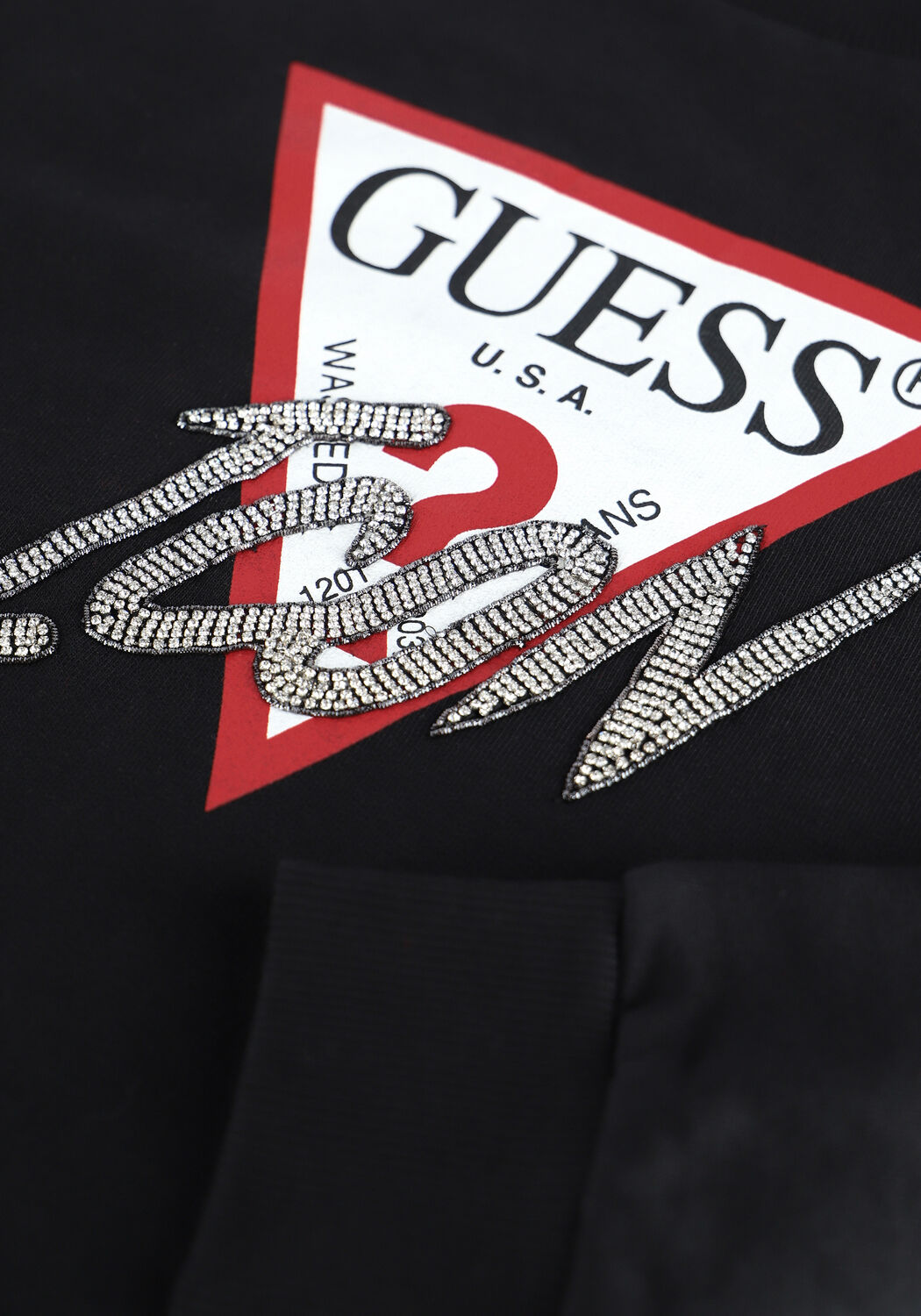 Zwarte GUESS Sweater ICON SWEATSHIRT - large