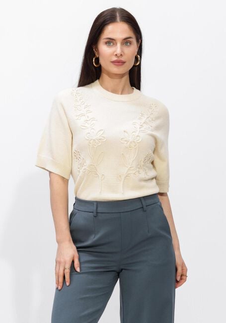 Ecru OBJECT Trui OBJLANEY RUBIN SS PULLOVER - large