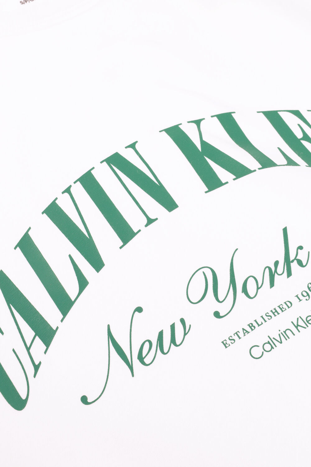 Witte CALVIN KLEIN T-shirt SS GRAPHIC LOGO BABY TEE - large