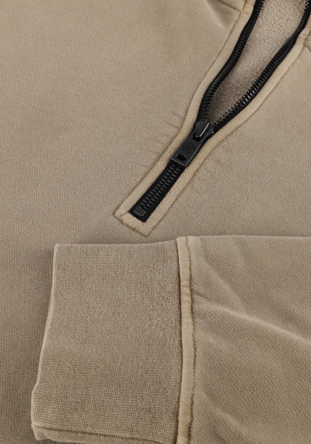 Beige CAST IRON Trui REGULAR FIT PEACHED OVERDYE - large