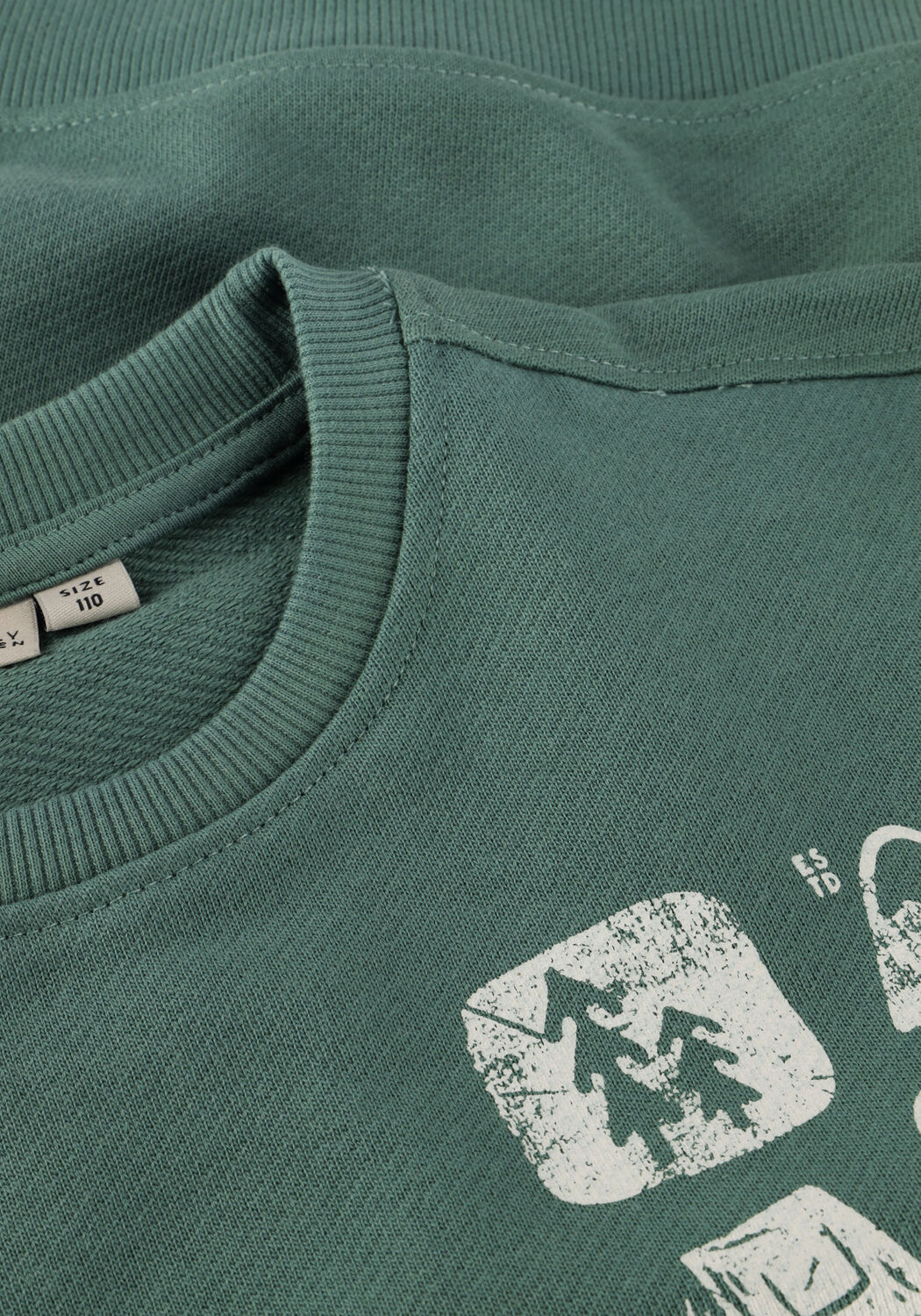 DAILY7 Pull OVERSIZED SWEATER ARTWORK en vert - large