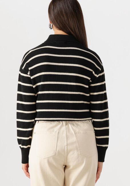 Zwarte MODSTRÖM Trui MALVAMD STRIPE POLO - large