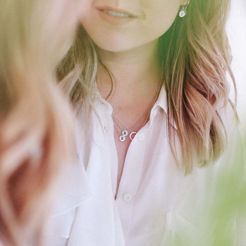 ALLTHELUCKINTHEWORLD Collier CHARACTER NECKLACE LETTER SILV en argent - large