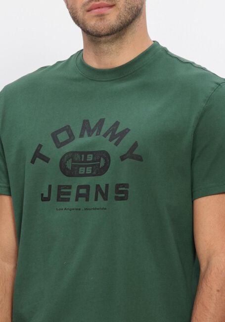 Donkergroene TOMMY JEANS T-shirt TJM REG TJ GYM SS TEE EXT - large