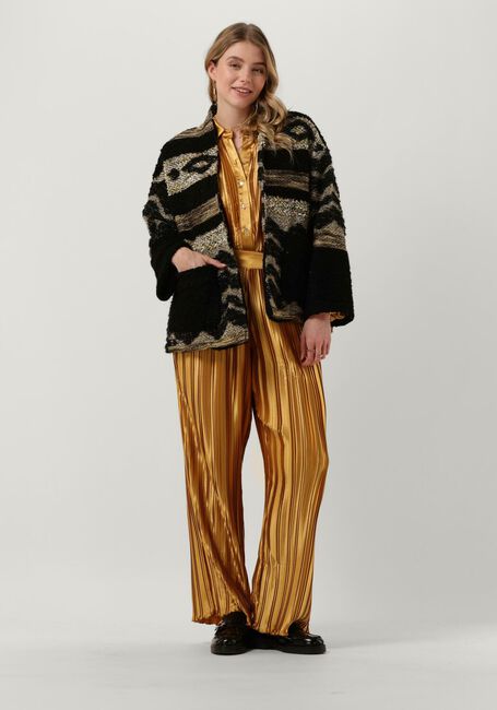 Gouden AMAYA AMSTERDAM Wijde broek ABBY PLISSE PANTS - large