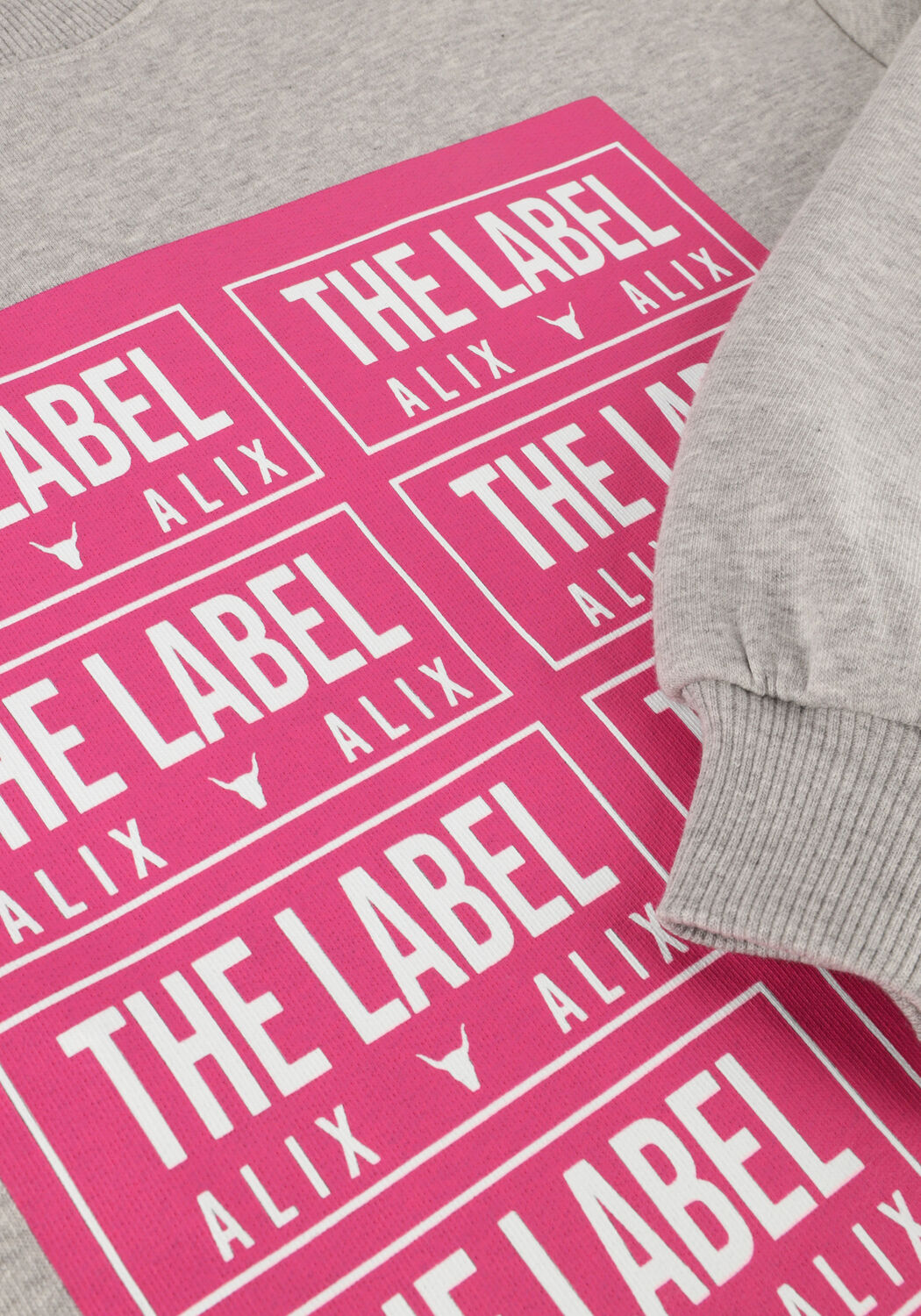 Grijze ALIX THE LABEL Sweater LADIES KNITTED LABEL SWEATER - large