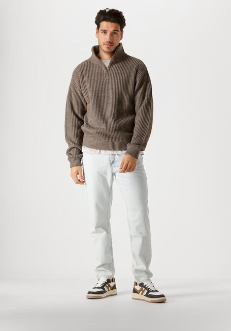 AMERICAN VINTAGE Pull CRASHWAY HALF ZIP H en taupe - large